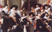 Frans Hals Banquet of the Officers of the Civic Guard of St Adrian oil painting